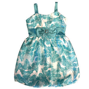 SECRET Charm Blue Butterfly Special Occasion Dress Girls Size 16